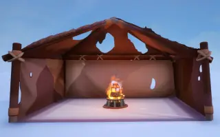 613-布料_001_破房子布围风吹 - 1